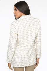 Golden Trim Double Breast Blazer