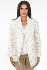 Golden Trim Double Breast Blazer