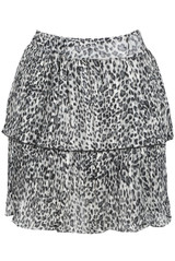 Pleated Tier Elasticated Waist Mini Skirts