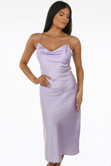 Cowl Neck Slip Midi Dress