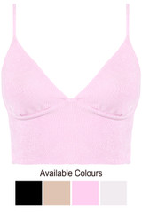 Ribbed Adjustable Strap Bralet
