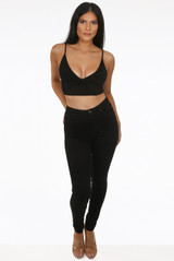 Ribbed Adjustable Strap Bralet