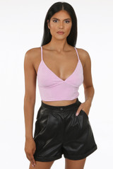 Ribbed Adjustable Strap Bralet