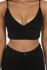 Ribbed Adjustable Strap Bralet