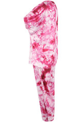 Tie Dye Print Round Neck Loungewear Set