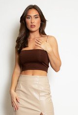 Block Cropped Cami Top