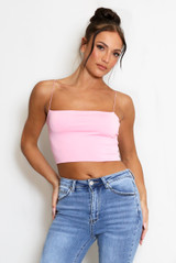 Block Cropped Cami Top