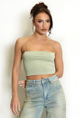 Block Cropped Cami Top