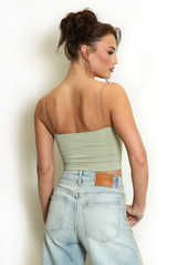 Block Cropped Cami Top