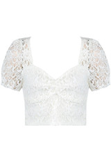 Crochet Lace Back Lined Crop Top