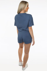 Studded 'COCO' Slogan Trim Top & Shorts Set