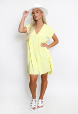 Plain V Neck Smock Dress - 23 Colours