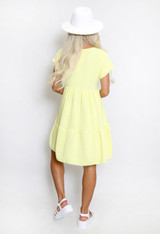 Plain V Neck Smock Dress - 23 Colours