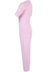 V Neck Ribbed Top & Trouser Set