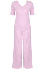 V Neck Ribbed Top & Trouser Set