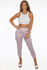 Elasticated Waist Chain Trim Joggers