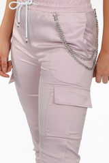 Elasticated Waist Chain Trim Joggers