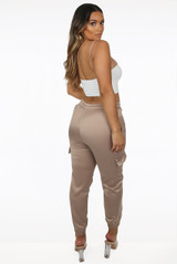 Elasticated Waist Chain Trim Joggers