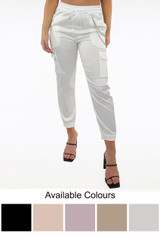 Elasticated Waist Chain Trim Joggers