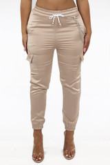 Elasticated Waist Chain Trim Joggers