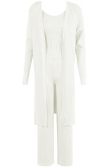 Knitted Jumper With Cami & Trouser 3 Piece Set - 3 Colours