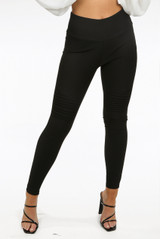 Biker Style High Waist Leggings