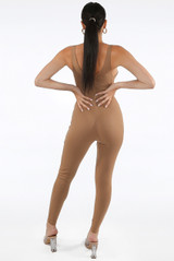 Plunge Neck Ribbed Catsuit