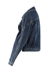 Front Zip Up Denim Biker Jacket