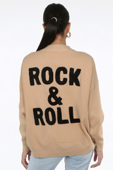 'ROCK & ROLL' Slogan Round Neck Jumper - 5 Colours
