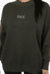 'ROCK & ROLL' Slogan Round Neck Jumper - 5 Colours