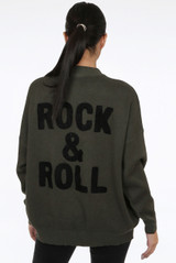 'ROCK & ROLL' Slogan Round Neck Jumper - 5 Colours
