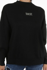 'ROCK & ROLL' Slogan Round Neck Jumper - 5 Colours