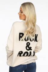 'ROCK & ROLL' Slogan Round Neck Jumper - 5 Colours