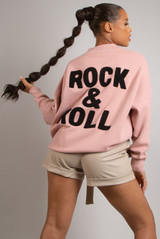 'ROCK & ROLL' Slogan Round Neck Jumper - 5 Colours