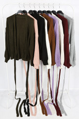 Cable Knit Tie Up Robe Cardigan - 9 Colours