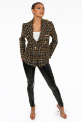 Check Pattern Double Breast Blazers