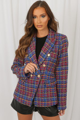 Check Pattern Double Breast Blazers