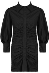 Ruched Front Shirt Dress