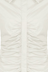 Ruched Front Shirt Dress