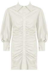 Ruched Front Shirt Dress