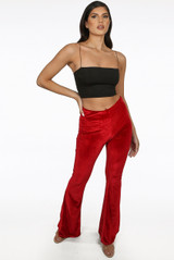 Velvet Bell Bottom Trouser