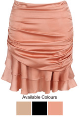 Ruched Gathered Tier Mini Skirt