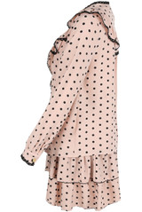 Polka Dot Lace Trim Tops &  Tier Mini Skirt Set