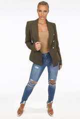Golden Button Double Breast Winter Blazer - 8 Colours