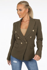 Golden Button Double Breast Winter Blazer - 8 Colours