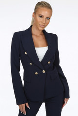 Golden Button Double Breast Winter Blazer - 8 Colours