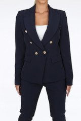 Golden Button Double Breast Winter Blazer - 8 Colours