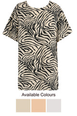 Zebra Print Oversize Tee Dress