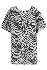 Zebra Print Oversize Tee Dress