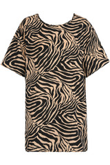 Zebra Print Oversize Tee Dress